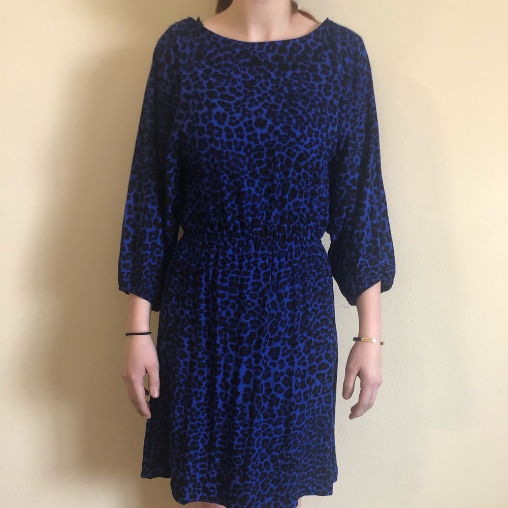 H&M Blue Animal Print Dress